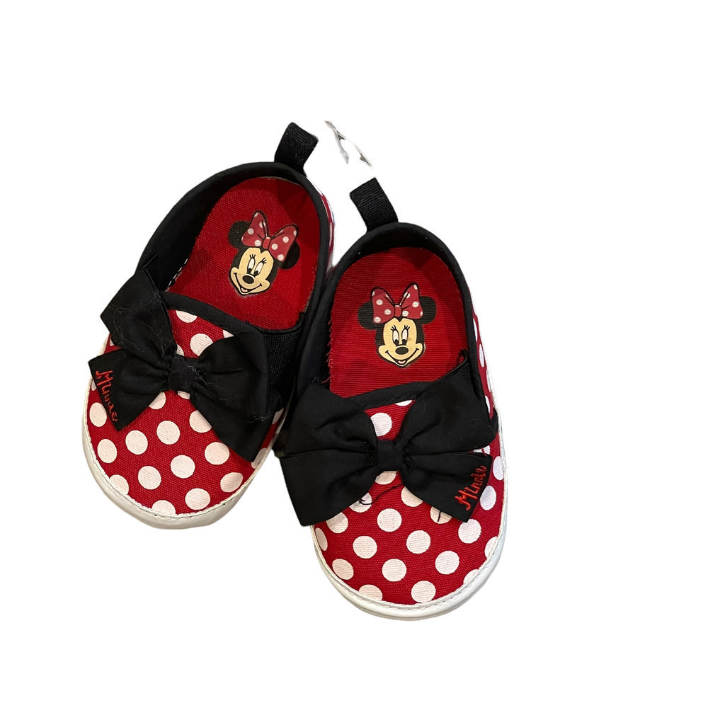 Disney Mickey Mouse Baby Girls Shoes Polka Dot Red Kids/Girls Toddler Size 9M